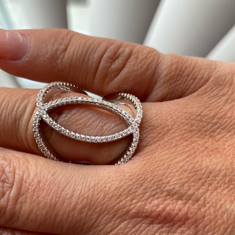 Sterling silver Interlocked circles Ring